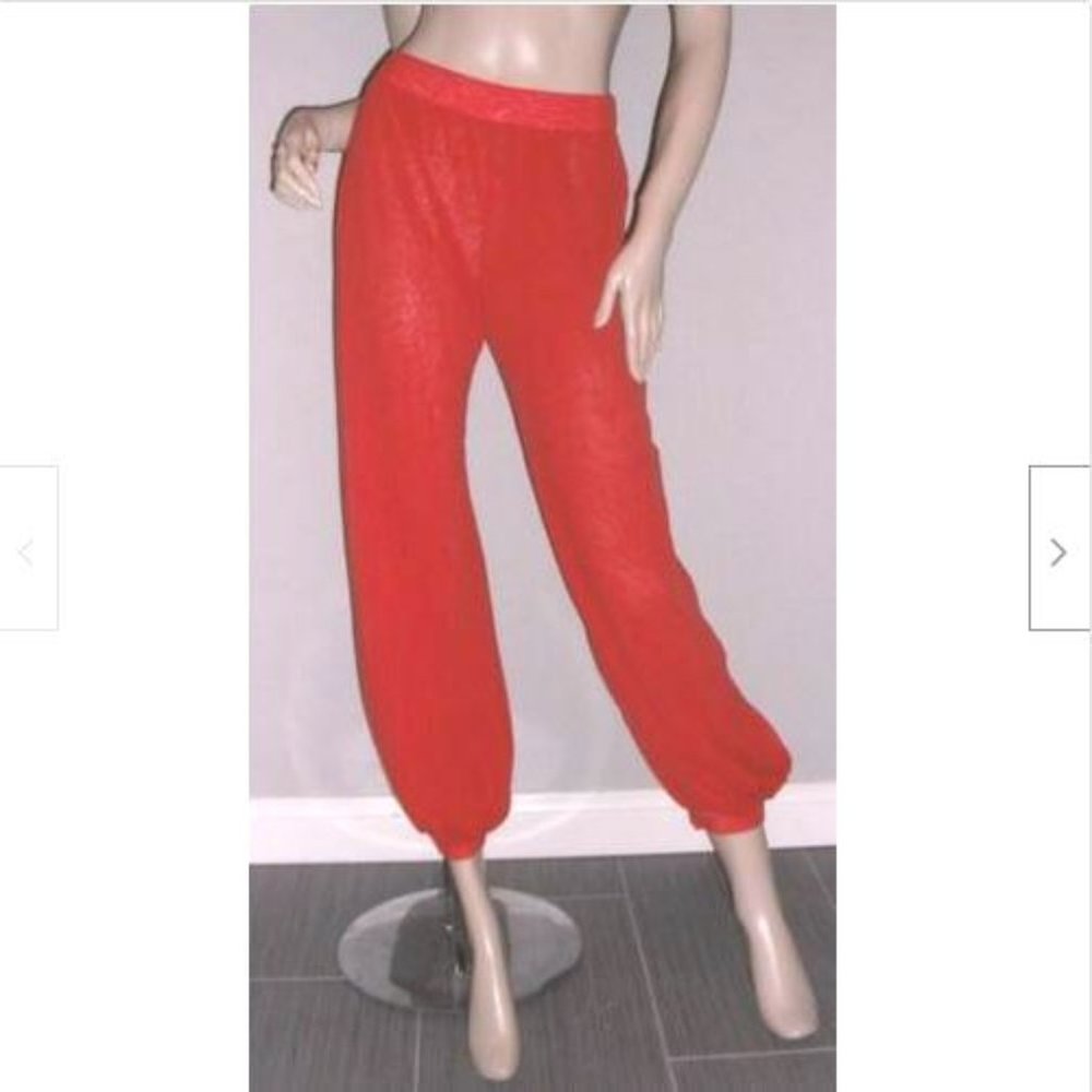 Jean Paul Gaultier Soleil Orange Mesh Harem Pant L